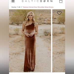 Baltic Born one shoulder maxi dress, size XS.